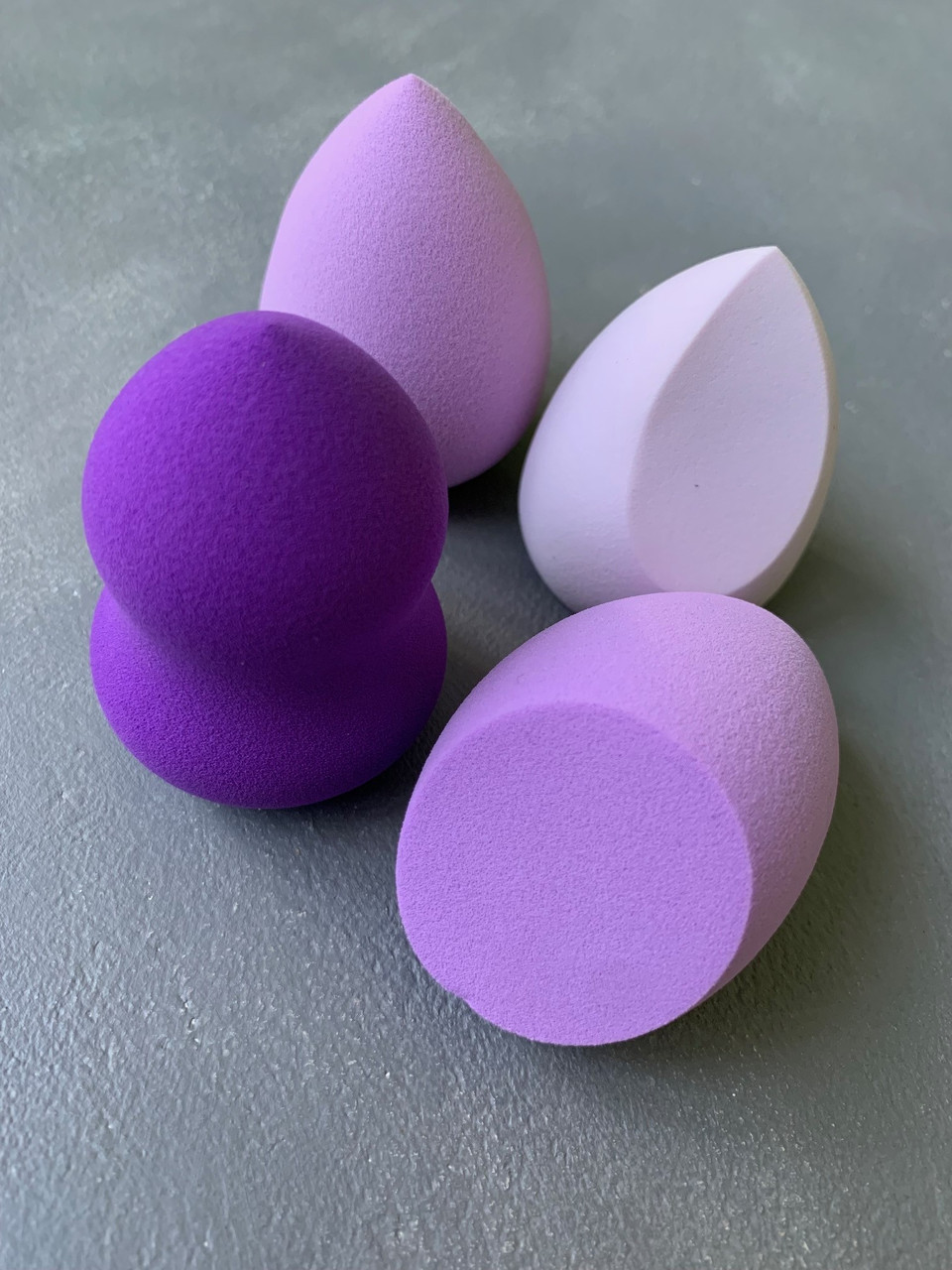 Набір б'юті-блендерів для макіяжу, фіолетовий 4 шт.