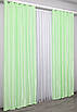 Атласні штори (2шт. 1х2,7м.), колір салатовий. Код 739ш 31-208, фото 5