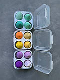 Набір б'юті-блендерів для макіяжу, фіолетовий 4 шт., фото 7