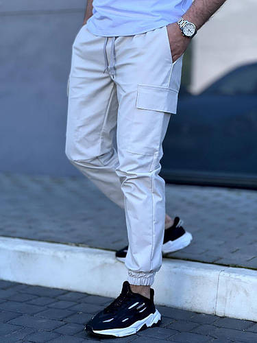 Купить Мужские джинсовые стильные штаны брюки с накладными карманами ...