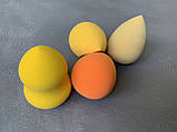 Набір б'юті-блендерів для макіяжу, жовтий 4 шт., фото 4