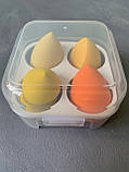 Набір б'юті-блендерів для макіяжу, жовтий 4 шт., фото 5