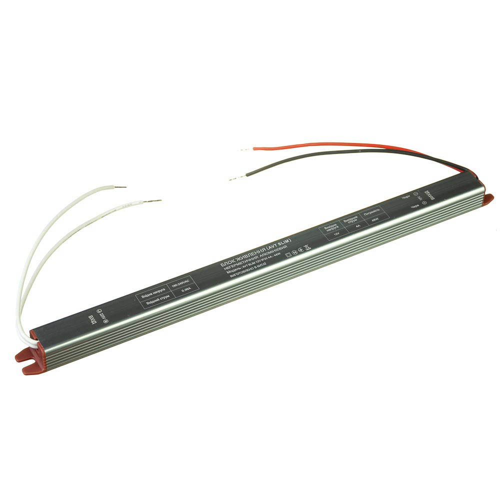 Блок живлення вузький 12V 48W 4А IP20 AVT SLIM