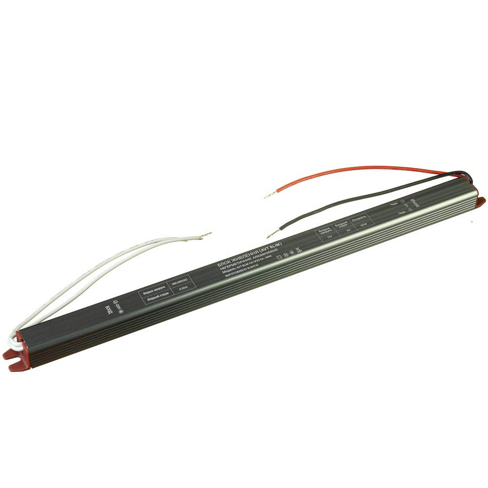 Блок живлення вузький 12V 60W 5А IP20 AVT SLIM