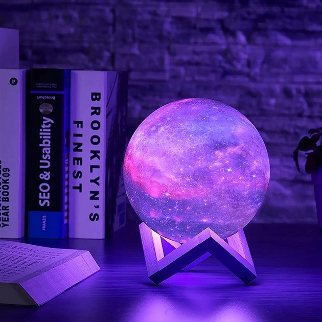 Настольный светильник 3D Космос Moon-light Lamp с аккумулятором - фото 7 - id-p1836700752
