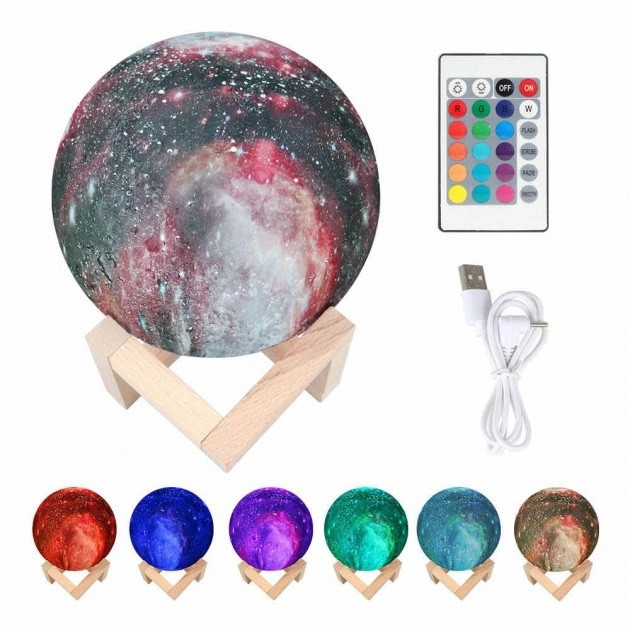 Настільний світильник 3D Космос Moon-light Lamp