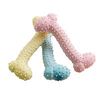 Жувальна іграшка кістка для собак, цуценят і котів дентальна Dog Walking TPR Chew Bone 11 см блакитна, фото 2