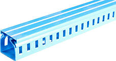 Короб пластиковий перфорований 60х40мм, блакитний 2м, Кабель-канал перфорований, Перфорований лоток E.NEXT, фото 2