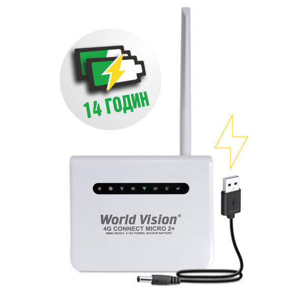 4G WiFi маршрутизатор роутер World Vision 4G Connect micro 2+ з АКБ для підключення до інтернету