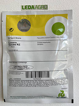 Соната F1 50 г Rijk Zwaan Огірок Бджолозапильний Насіння (Огурец Пчелоопыляемый Семена)