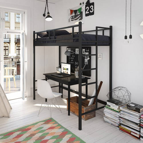 Купить Кровать чердак металлическая в стиле лофт для подростков и ...