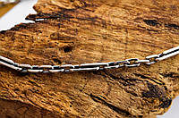 Мужской серебряный браслет 925 пробы Якорь Комбинированный в чернении 19 размер 2412719