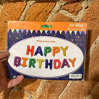 Фольговані кульки букви різнокольорові HAPPY BIRTHDAY Китай 16" (40см) упаковка