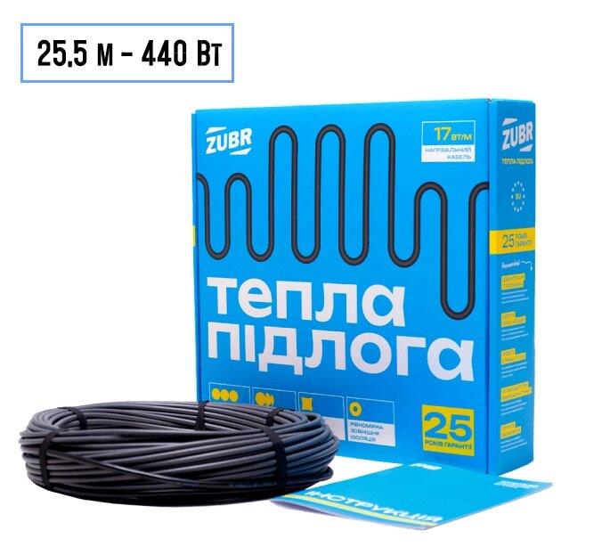 Нагрівальний кабель ZUBR DC Cable 17 / 440 Вт (25,5м)