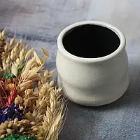 Керамічна чаша для чаю матча, 160 мл, Біло-Чорна