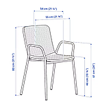 TORPARÖ Стіл+4 крісла, відкритий, білий/світло-сірий блакитний,130 см, 494.948.68, фото 2