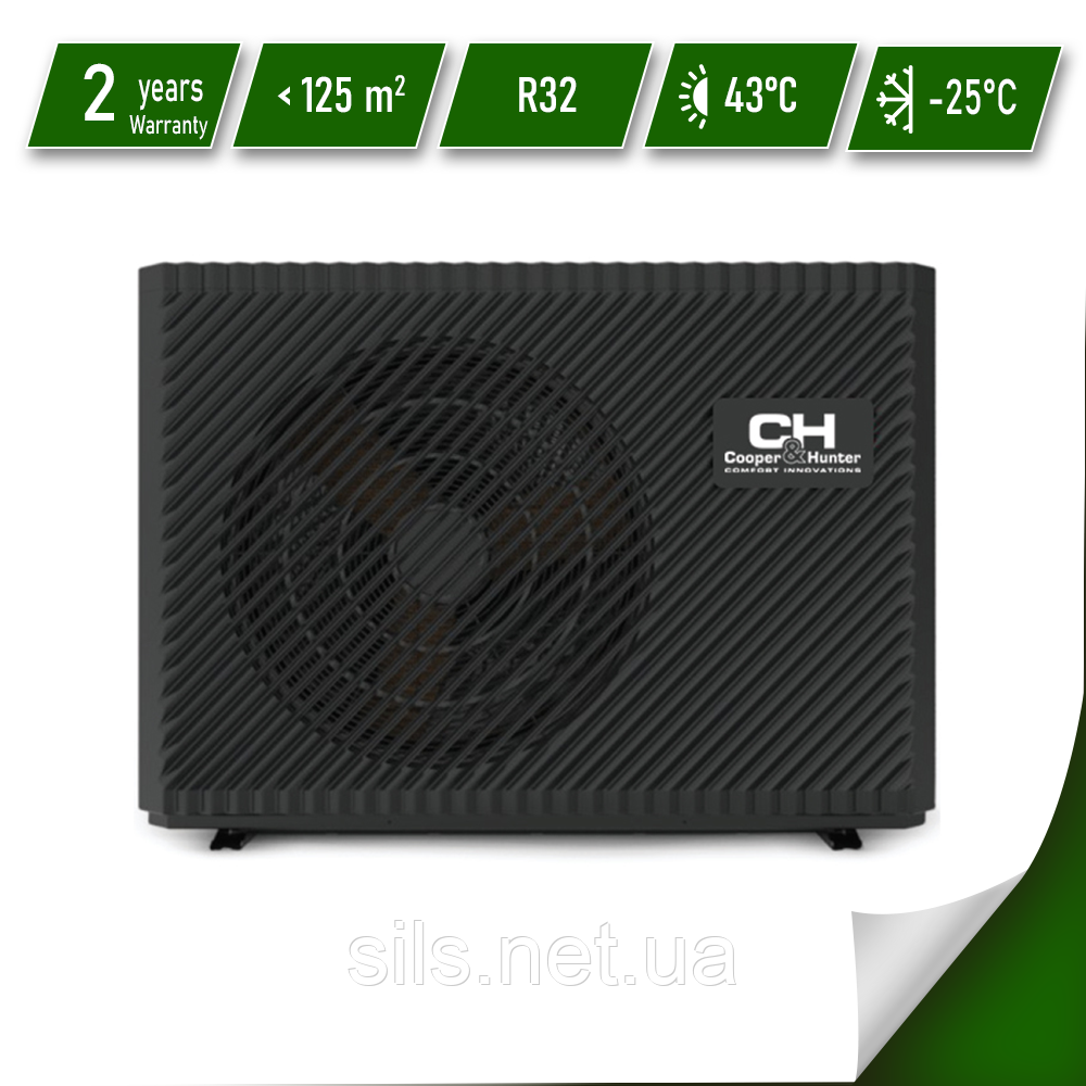 Тепловий насос Cooper&Hunter CH-HP12UIMPRK-P для для обігріву, опалення та ГВП (із вбудованим водяним насосом)