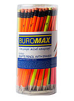 Чернографитный карандаш Buromax, НВ, з гумкою, (BM.8520)