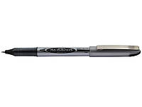 Ручка Zebra ролер, 0,5 мм., срібний корпус, чёрная, (AX 5 B)