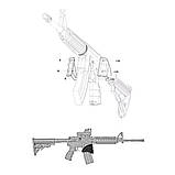 Накладка типу FAB Defense Ar 15 Ручка перенесення вогню шахта магазину Чорна, фото 5