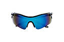 Окуляри відкриті MASTERTOOL SPORTLINE BLUE MIRROR панорамна лінза напівправа протиковзні дужки 82-0011, фото 4