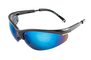 Окуляри відкриті MASTERTOOL SPORTLINE BLUE MIRROR захист від подряпин ANTI-SCRATCH регульовані дужки 82-0002