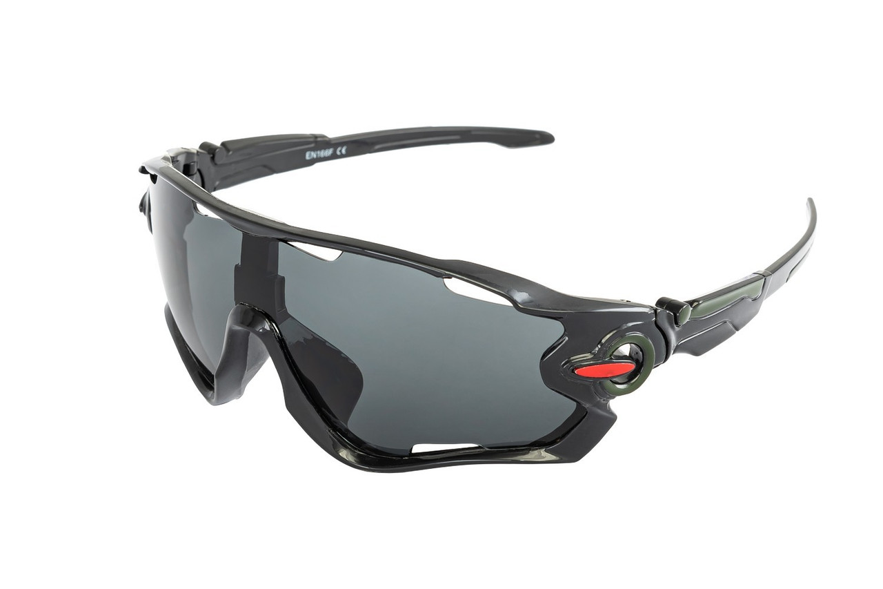 Окуляри відкриті MASTERTOOL SPORTLINE BLACK панорамний лінза захист від подряпин ANTI-SCRATCH 82-0006, фото 1