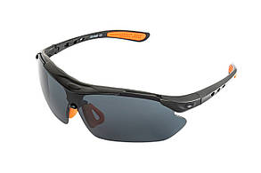 Окуляри відкриті MASTERTOOL SPORTLINE GREY панорамна лінза напівправа захист від подряпин ANTI-SCRATCH