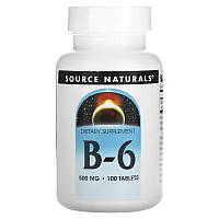 Витамины и минералы Source Naturals Vitamin B-6 500 mg, 100 таблеток