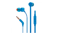 Наушники вакуумные с микрофоном JBL T110 Blue (JBLT110BLU) 3.5 мм (4 pin) синие новые