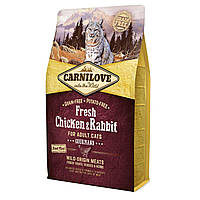 Сухой корм Carnilove Fresh Chicken & Rabbit для взрослых кошек (курица и кролик) 2 кг