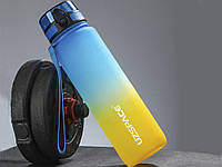 Пляшка для води Uzspace спортивна Жовто-блакитна 500 мл 500 мл Жовто-блакитний Хіт продажу!