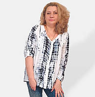 Женская блуза рубашка на пуговицах штапель, р 54-56 большого размера, 100% Хлопок пр-во Индия