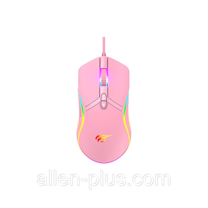 Миша ігрова HAVIT HV-MS1026 RGB Backlight (6400 DPI) GAMING, USB, pink
