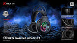 Навушники ігрові з мікрофоном і підсвіткою XTRIKE ME GH-605 GAMING, регулятор гучності, black, фото 5