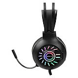 Навушники ігрові з мікрофоном і підсвіткою XTRIKE ME GH-605 GAMING, регулятор гучності, black, фото 3