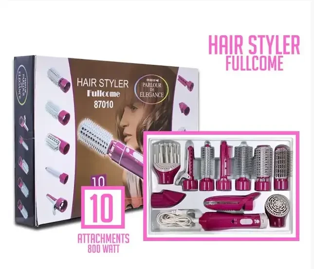 Фен-Стайлер 10 в 1 Hair Styler 87010, 10 насадок, 850 Вт