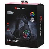 Навушники ігрові з мікрофоном і підсвіткою XTRIKE ME GH-605 GAMING, регулятор гучності, black, фото 6