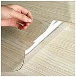 Клейонка на метраж Силікон М'яке Скло 0,6 мм Ширина 137 см відріз від 1 метра, фото 2