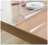 Клейонка на метраж Силікон М'яке Скло 0,3 мм Ширина 137 см відріз від 1 метра, фото 3