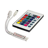 LED контроллер mini светодиодный RGB 6А-72Вт (IR 24 кнопки)