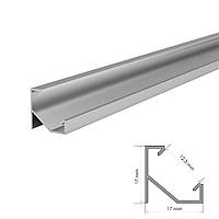 Светодиодный профиль угловой 2м ПФ-20 рассеиватель (комплект)