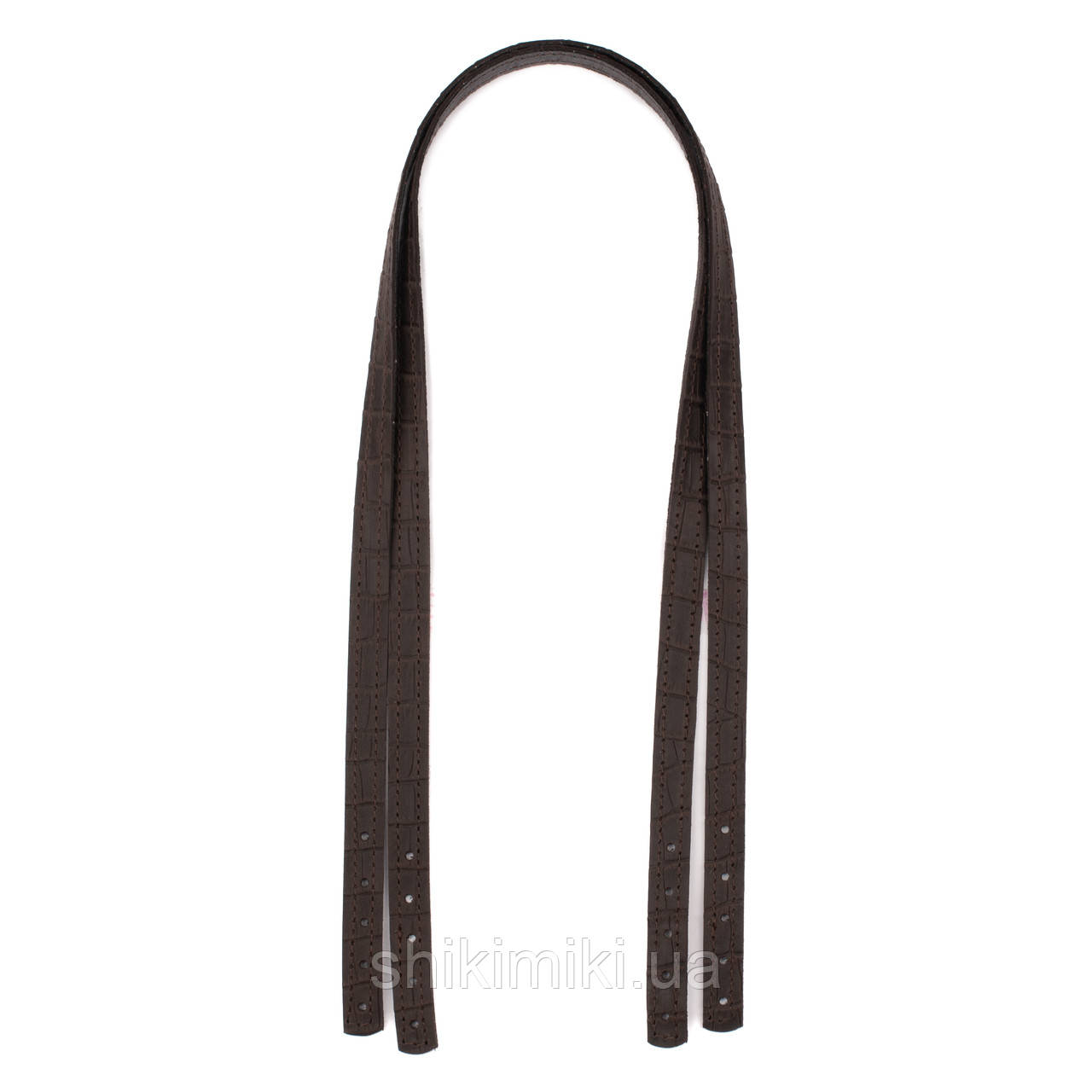 Ручки пришивні двохшарові для шоперів (75*1,5 см), колір Горіхова рептилія, фото 1