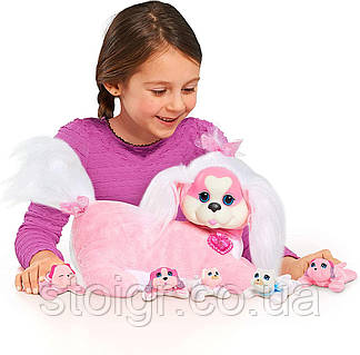 タカラベルモント　Kikiさん Puppy Surprise Plush Kiki Беременная собака с щенками розовая Кики