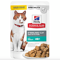 Hills Science Plan Sterilised Cat Adult Trout 85 г влажный корм для котов