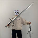 Меч Відьмака Геральта Witcher білий вовк 104 без ножен ПВХ пластик, фото 9