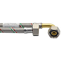 Шланг для воды угловой Parigi Parinox 1/2"x1/2"x80 см. нержавеющая оплетка (Италия) TR5A72V58800