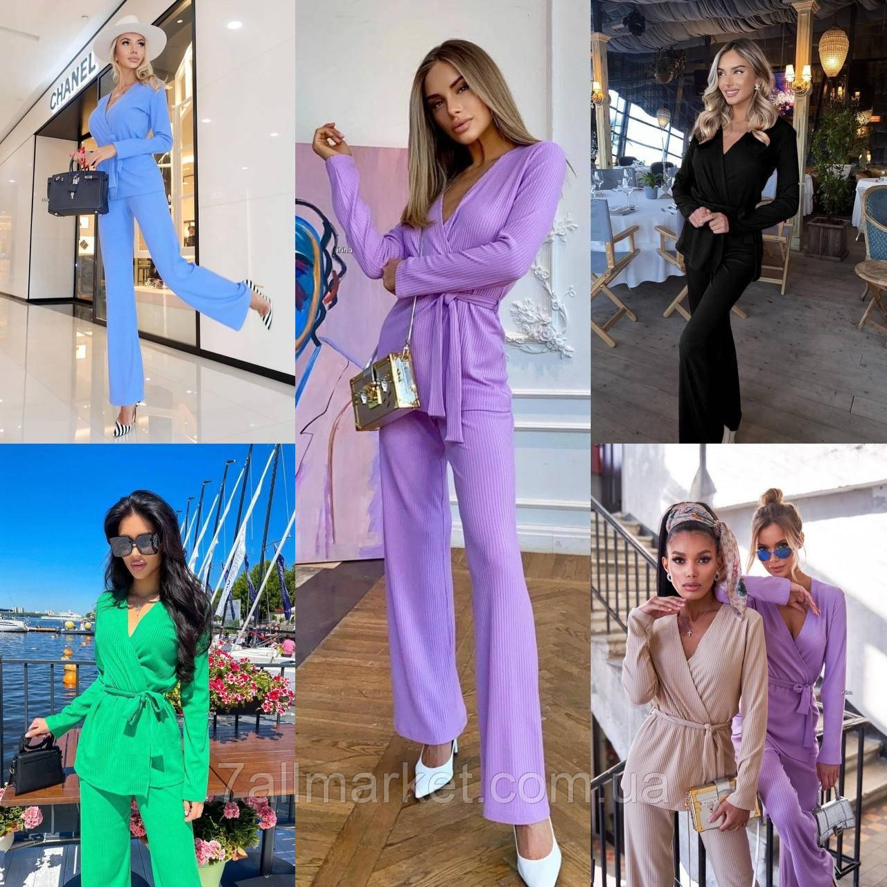 Костюм жіночий рубчик Розміри: S-XL (5кв) "IRINA" недорого від прямого постачальника