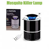 Нічник знищувач комарів Mosquito killer lamp NV-818 антимоскітна ультрафіолетова лампа від комарів, фото 8