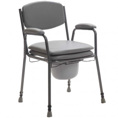 Стілець-туалет для інваліда OSD-7400 з санітарною ємністю та кришкою, м'яке сидіння, фото 1